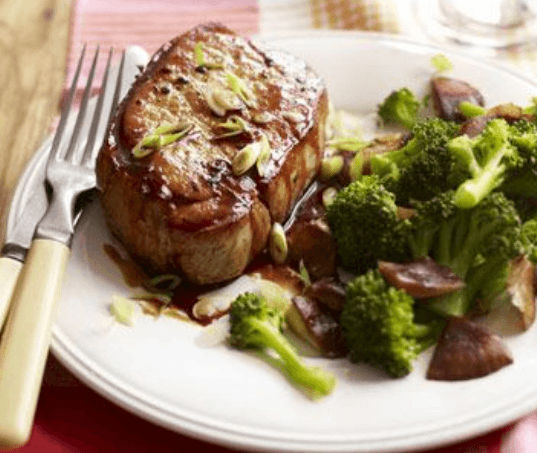 Soy and Whiskey Glazed Pork Chops